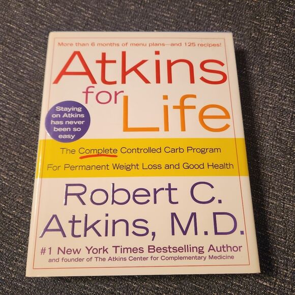 5/$20 Atkins for Life Hardcover Menu Plans Cookbook Weight Loss Guide - Picture 1 of 7